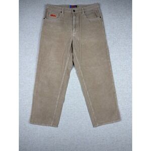 Empyre Mens Baggy Corduroy Pants Tan Khaki Skate Streetwear Size 34